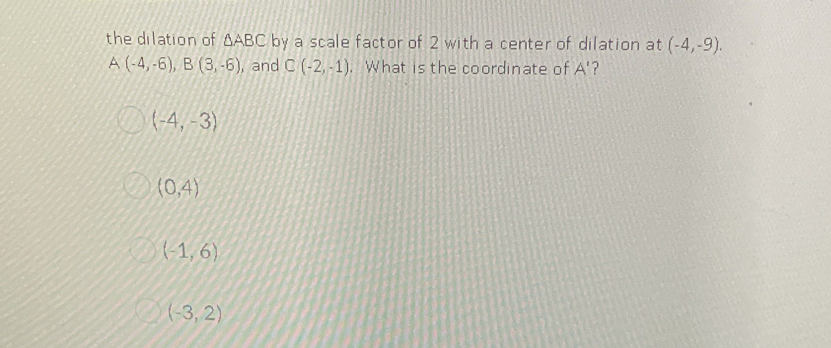 the dilation of AABC by a scale factor of 2 with
