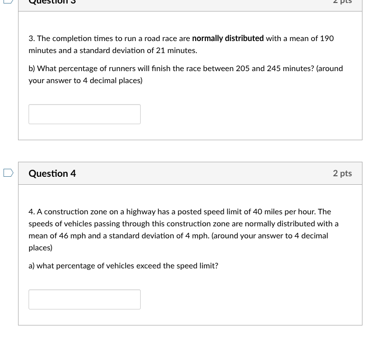 USILIUI O pL3 3. The completion times to run a