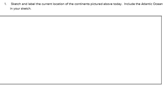 1. Sketch and label the current location of the