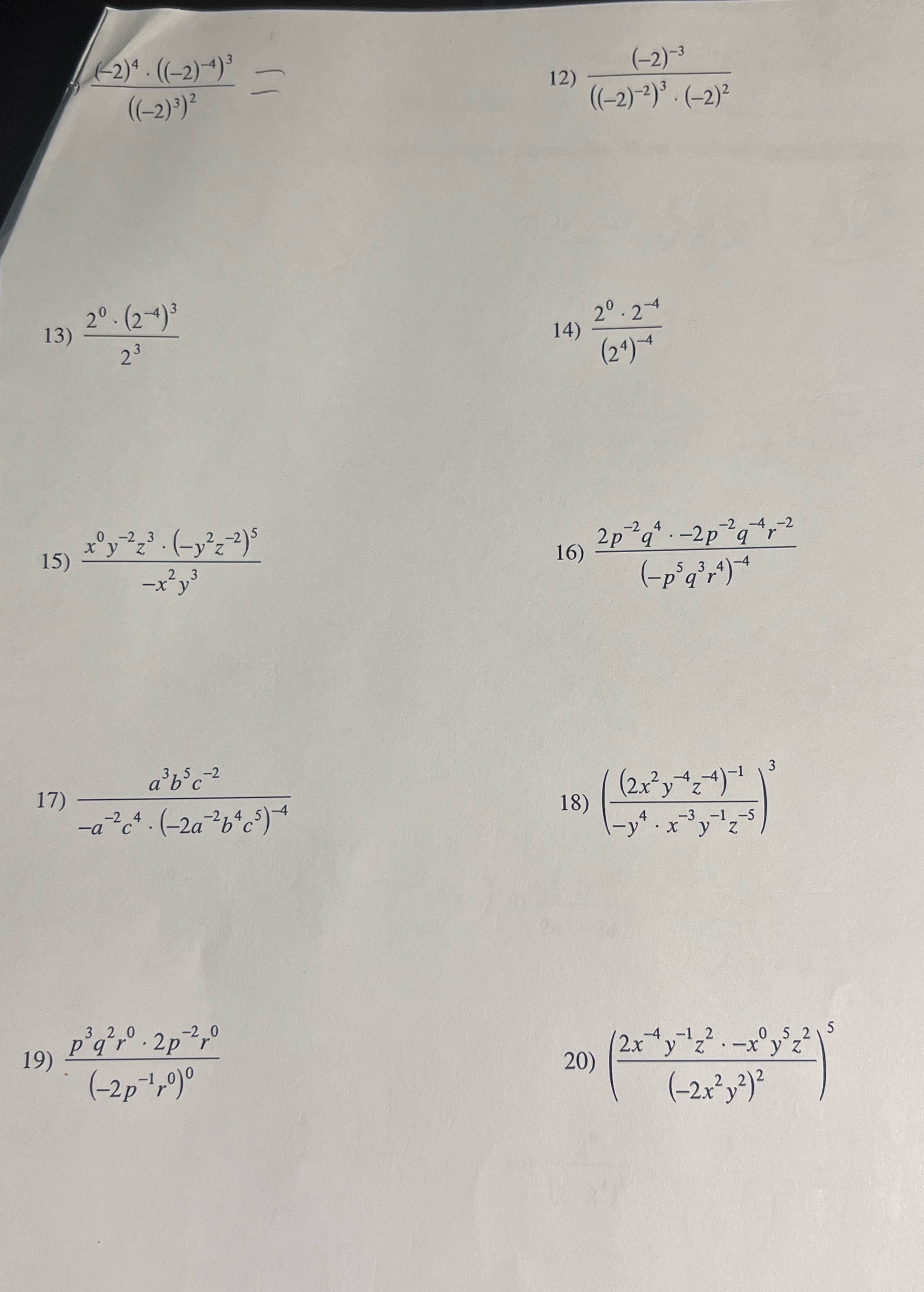 Solve each and I'll give you a great review \f