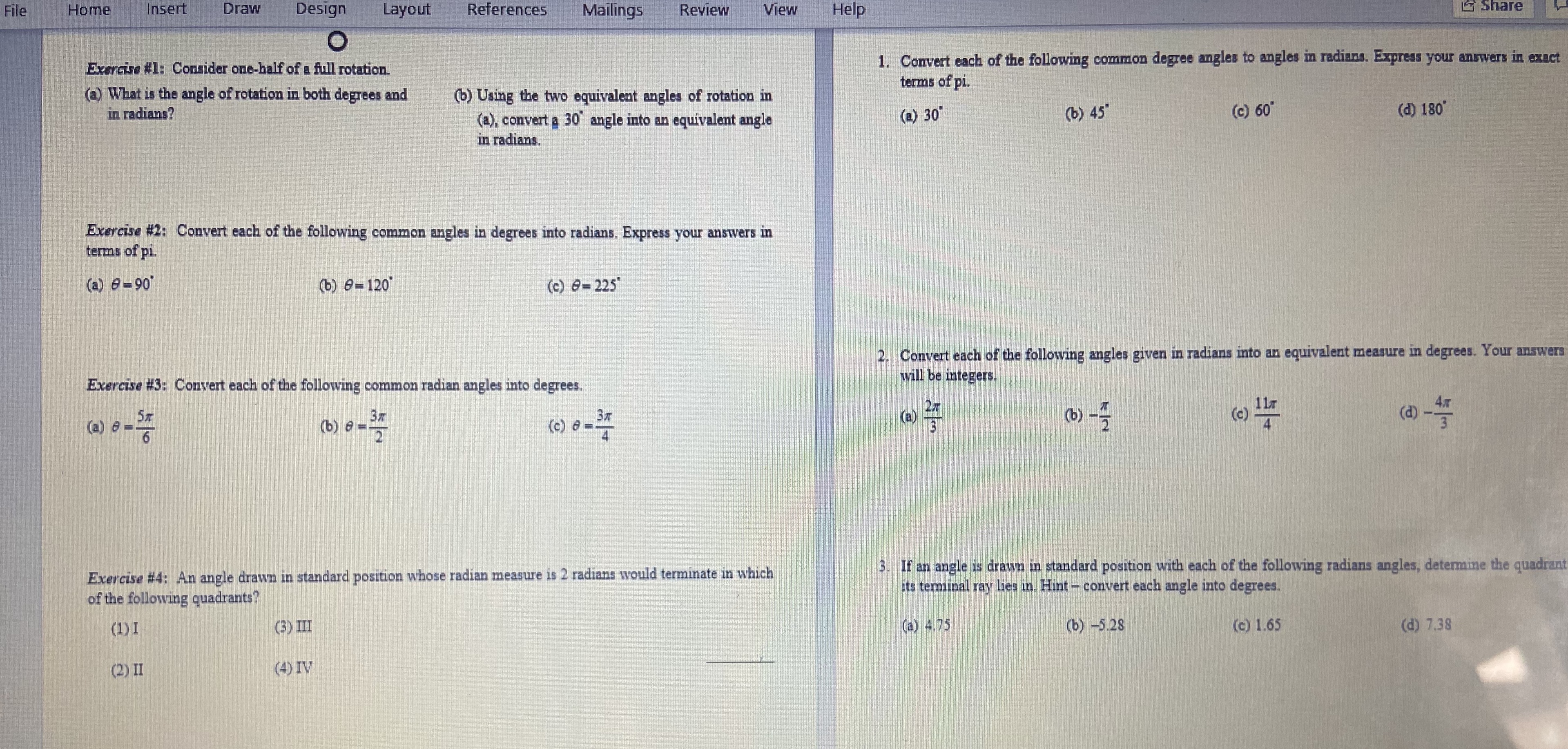 Please answer with pen and paper File Home Insert