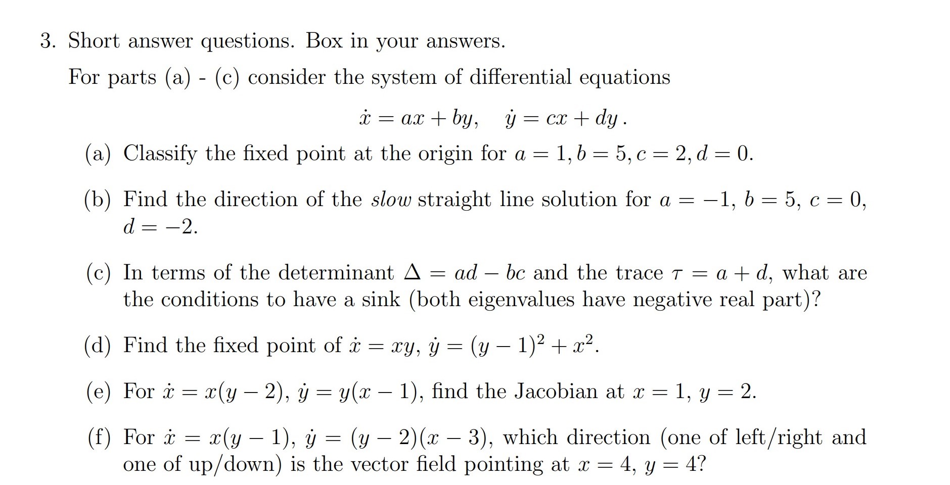 Please answer all the parts. Detailed working is