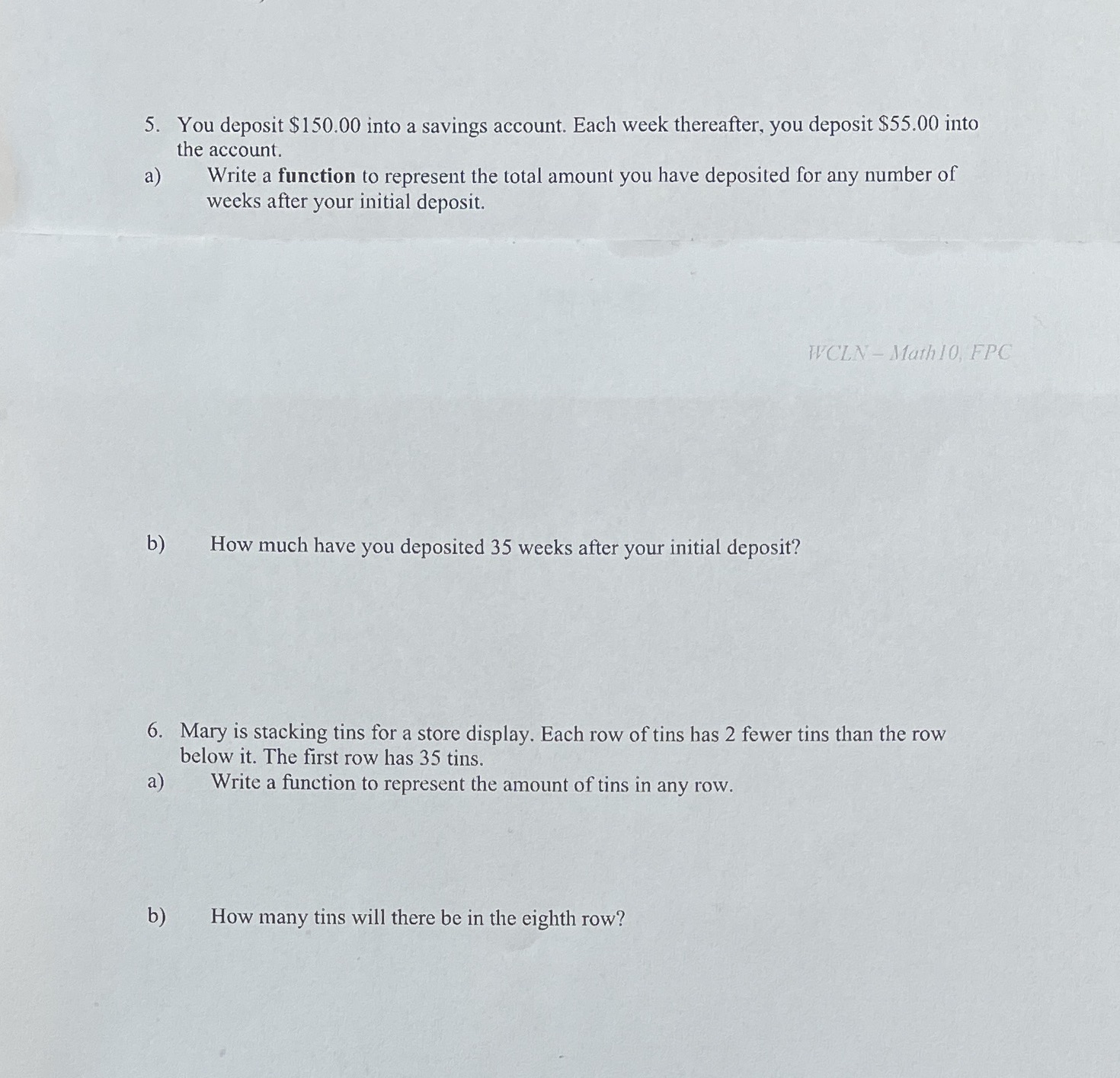 Please help me with these questions 5. You