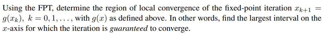 \fUsing the FPT, determine the region of local