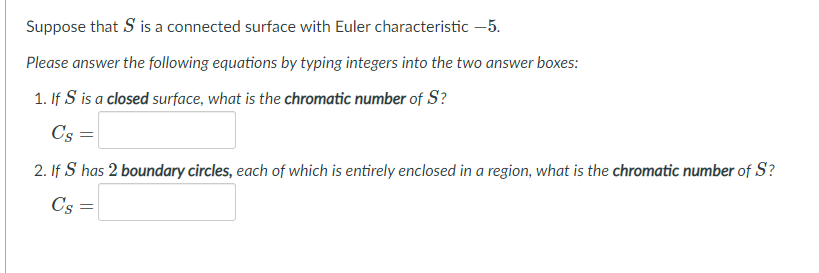 Answer the following questions Suppose that S is