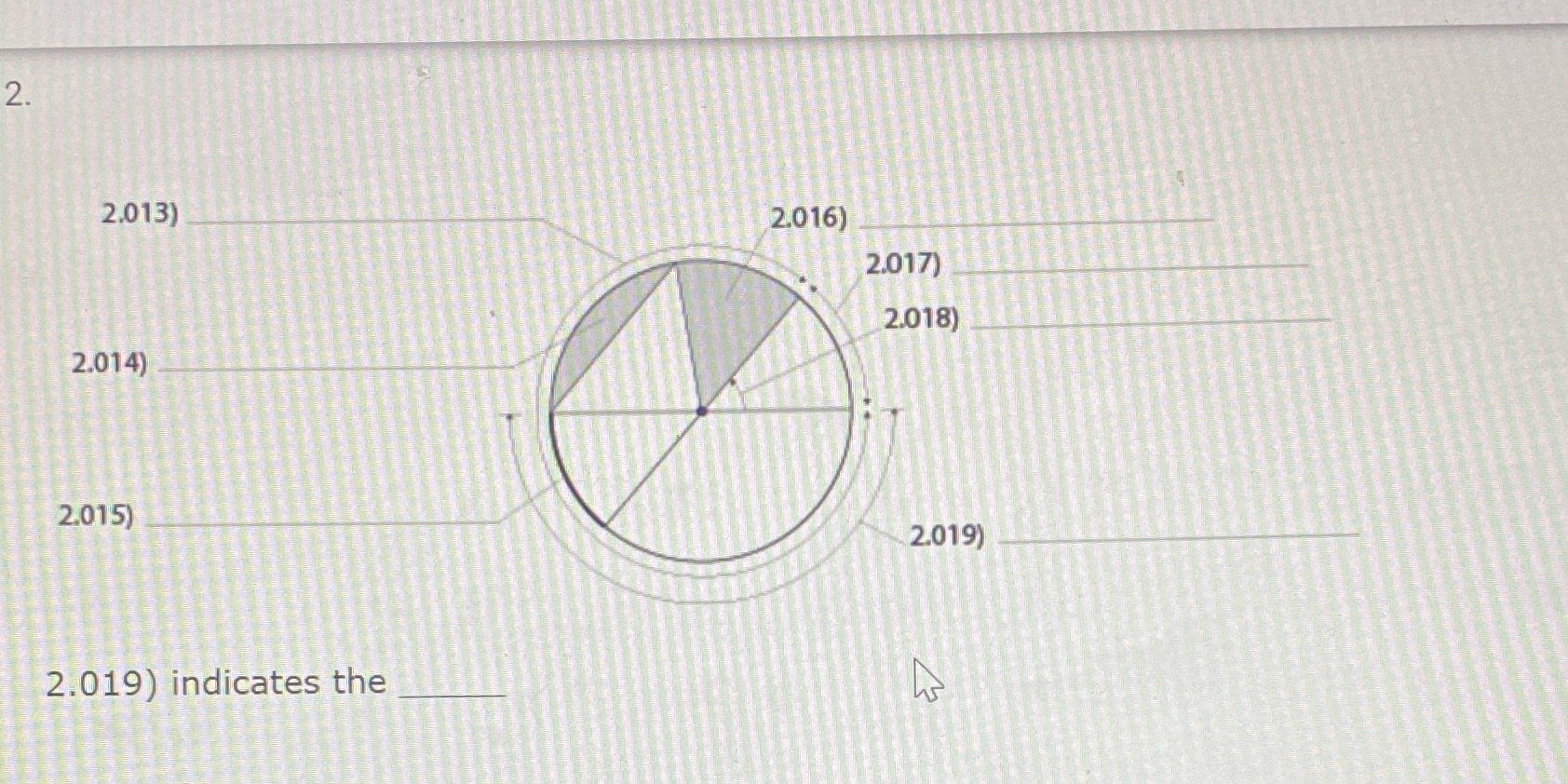 2 . 2.013) 2.016) 2.017) 2.018) 2.014) 2.015)