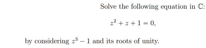 Solve the following equation in C: 22 + 2: + 1 =