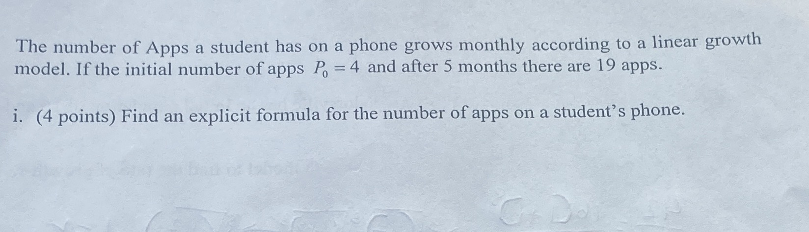 The number of Apps a student has on a phone grows