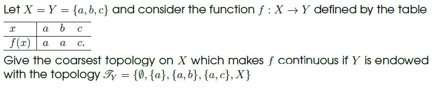 need rush thank u Let X = Y = {a, b, c} and