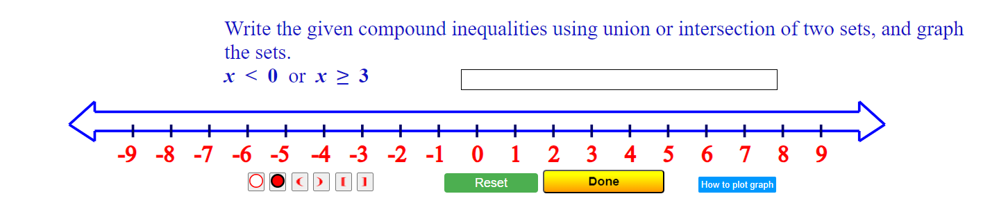Write the given compound inequalities using union