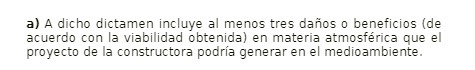 a) A dicho dictamen incluye al menos tres danos o