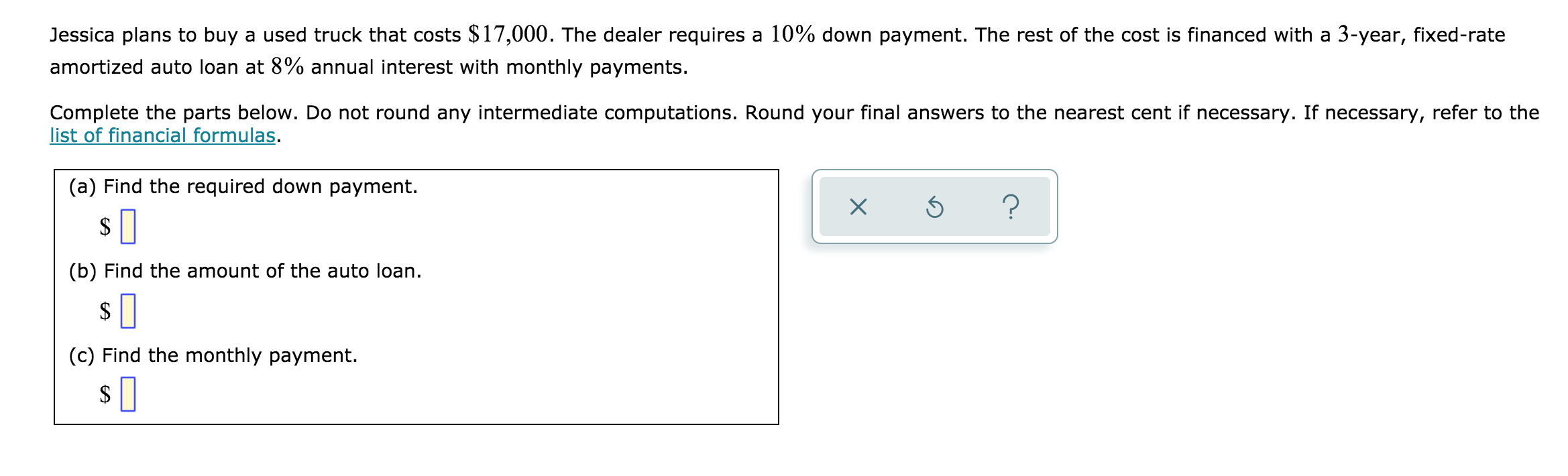 help please:) Jessica plans to buy a used truck
