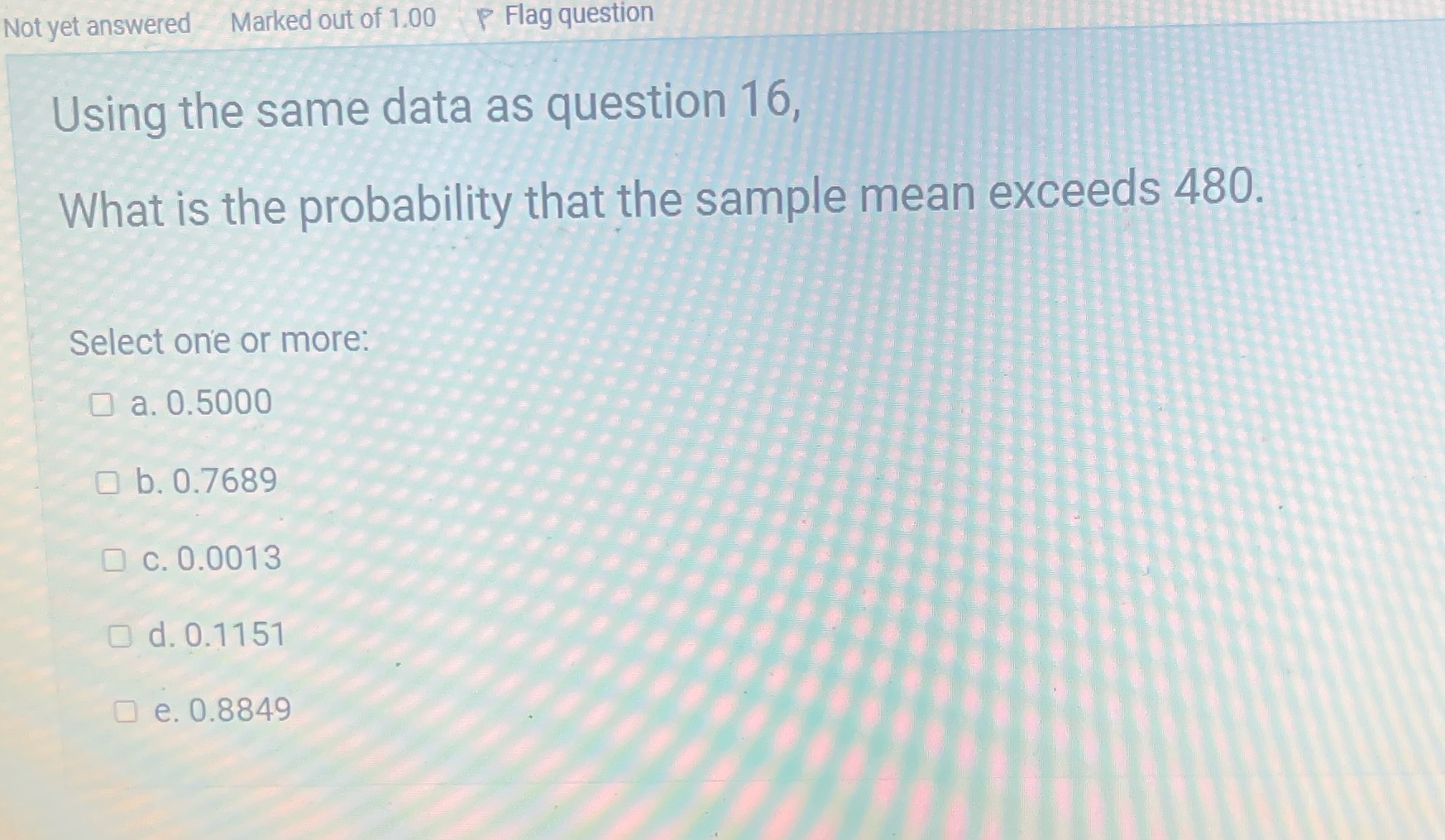 Not yet answered Marked out of 1.00 . Flag