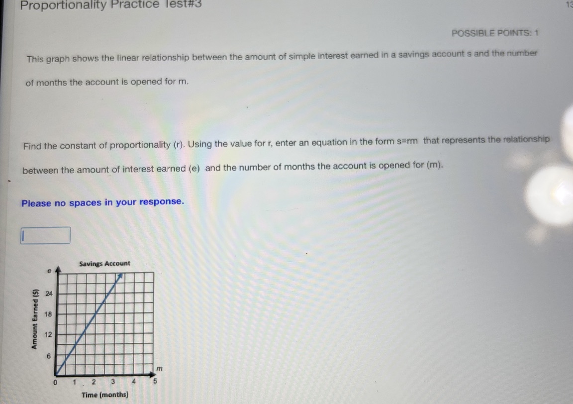 Proportionality Practice lest#3 POSSIBLE POINTS: