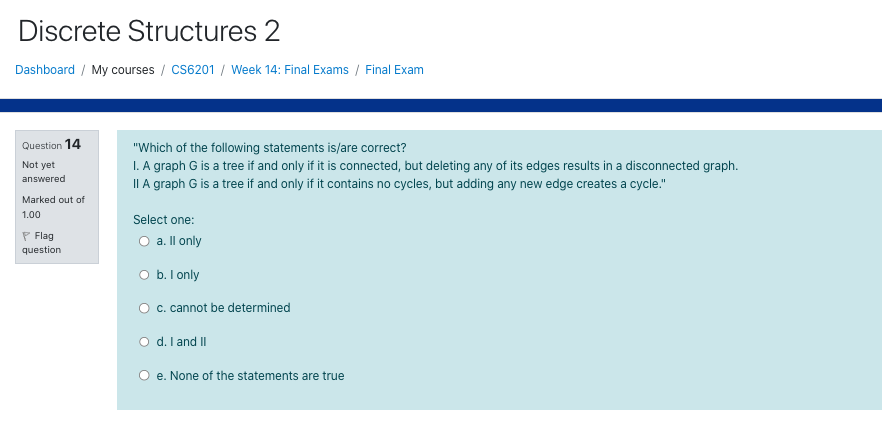 Discrete Structures 2 Dashboard / My courses /