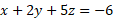 For the following system of linear equations: