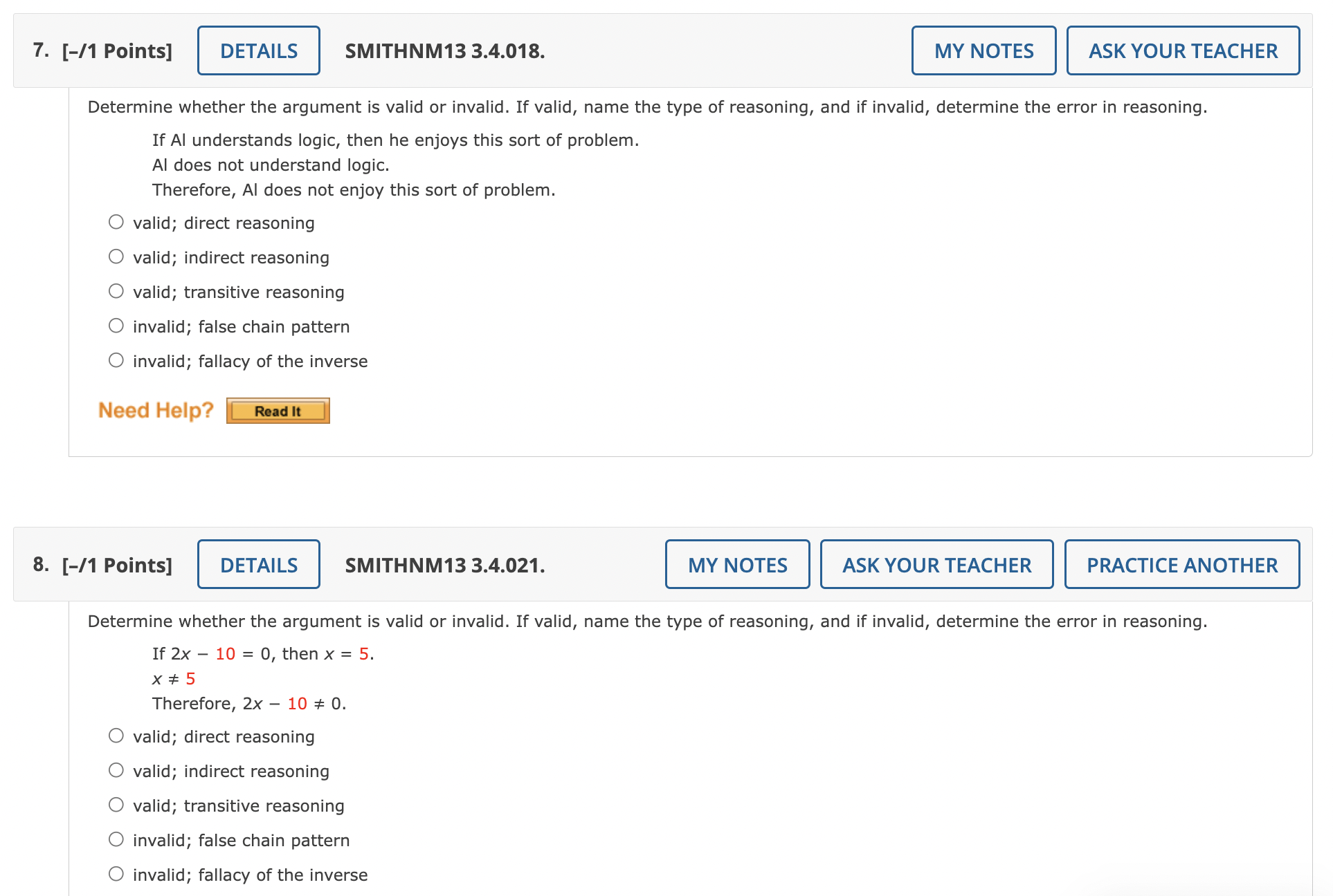 1. [-12 Points] DETAILS SMITHNM13 3.4.005.