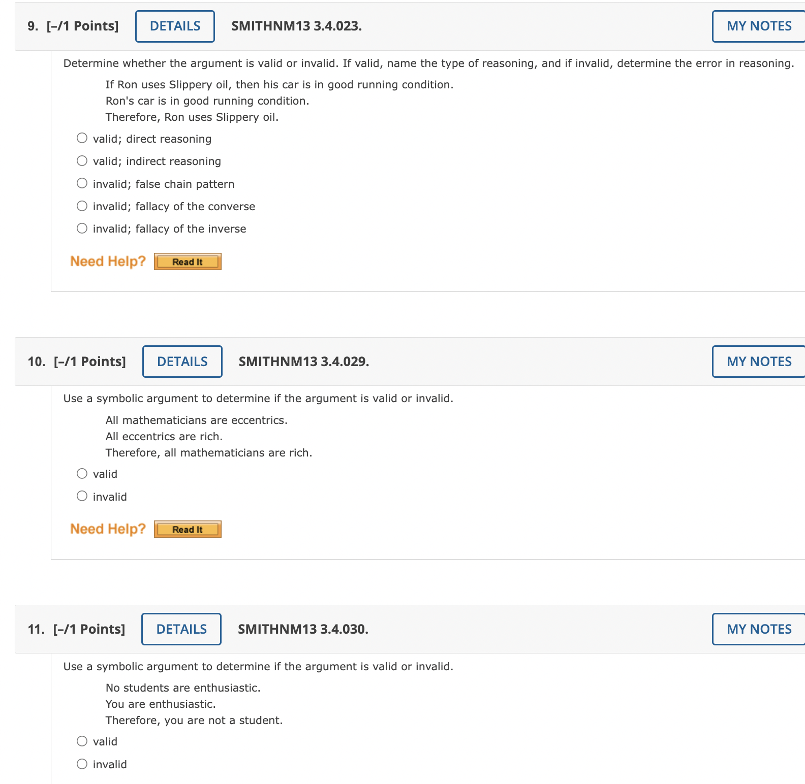 1. [-12 Points] DETAILS SMITHNM13 3.4.005.