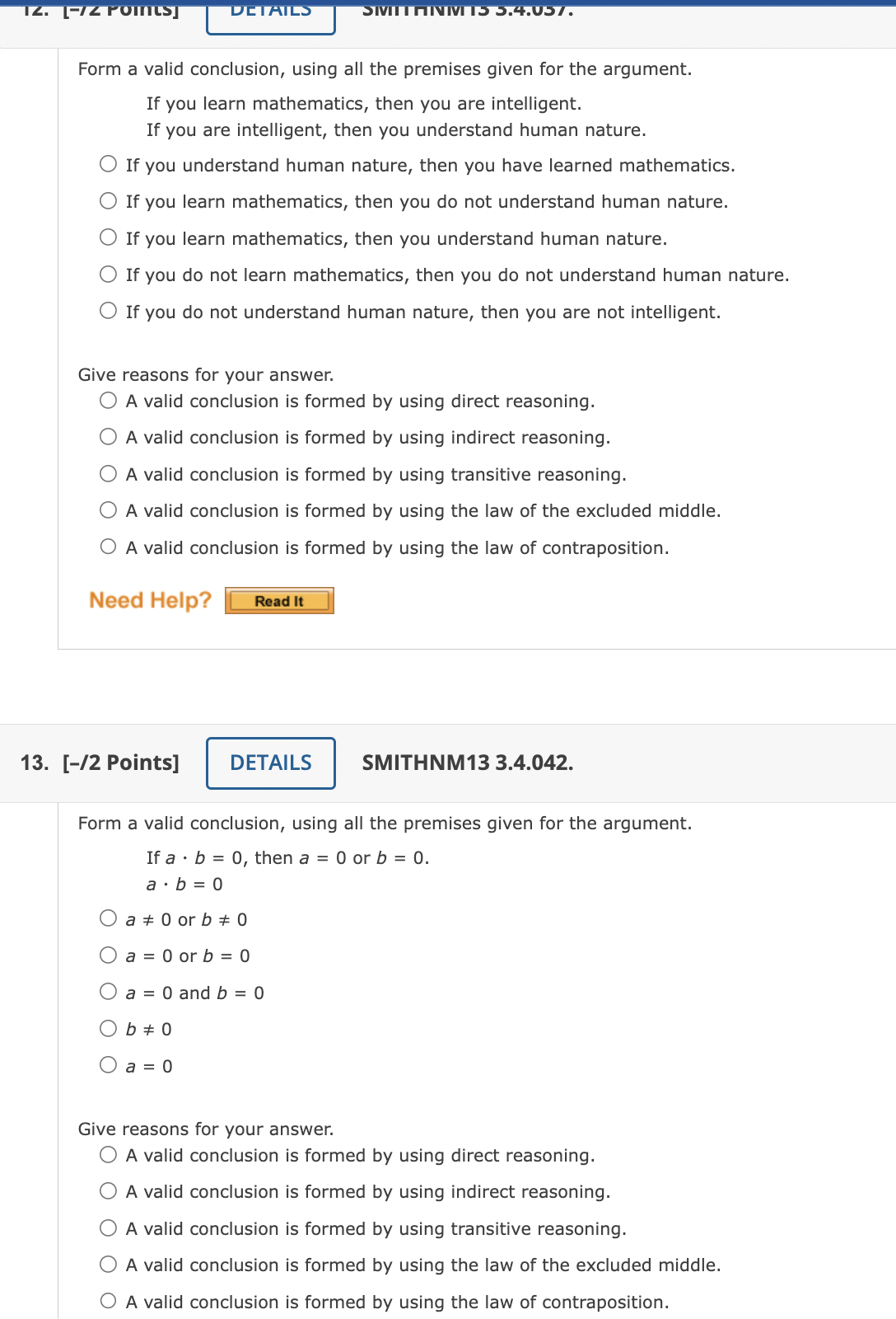 1. [-12 Points] DETAILS SMITHNM13 3.4.005.