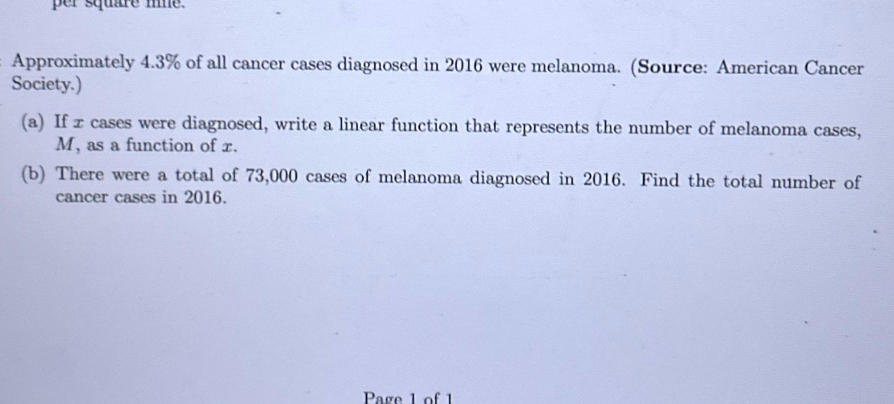 square inlie. Approximately 4.3% of all cancer