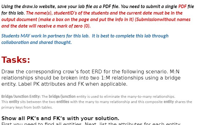 Using the draw.lo website, save your lab file as