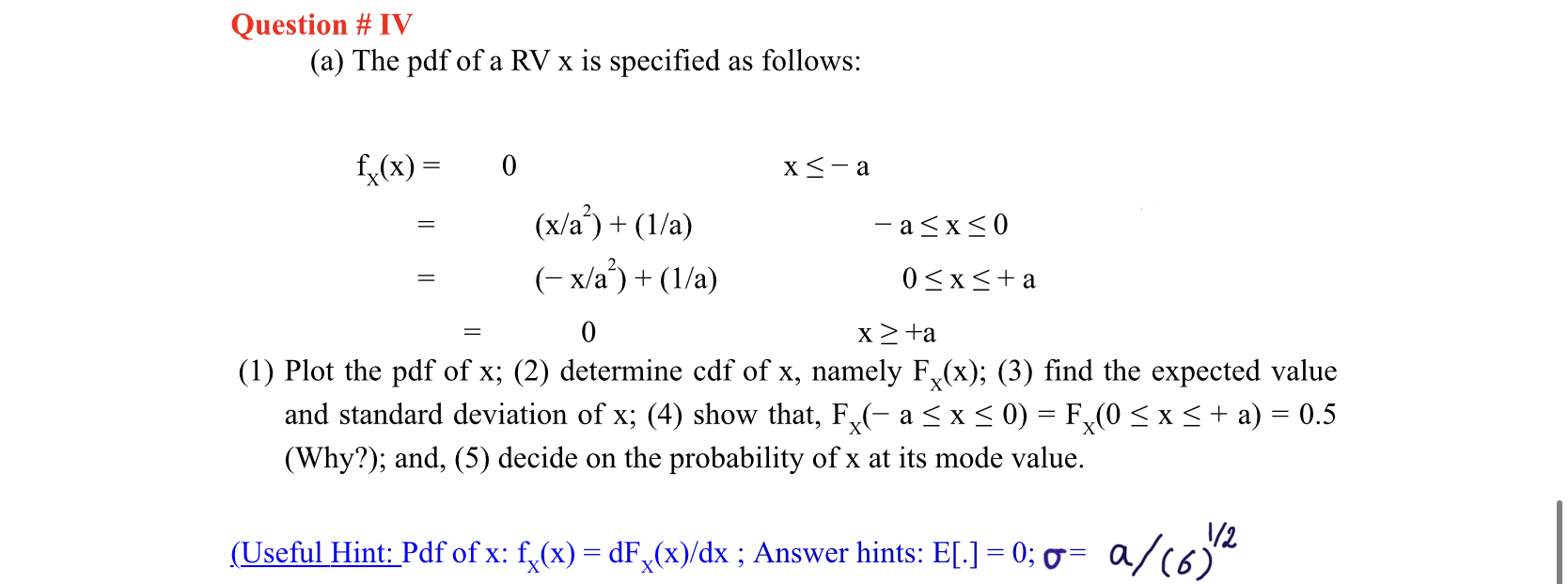STOCHATIC MODELS Please answer the wole question.