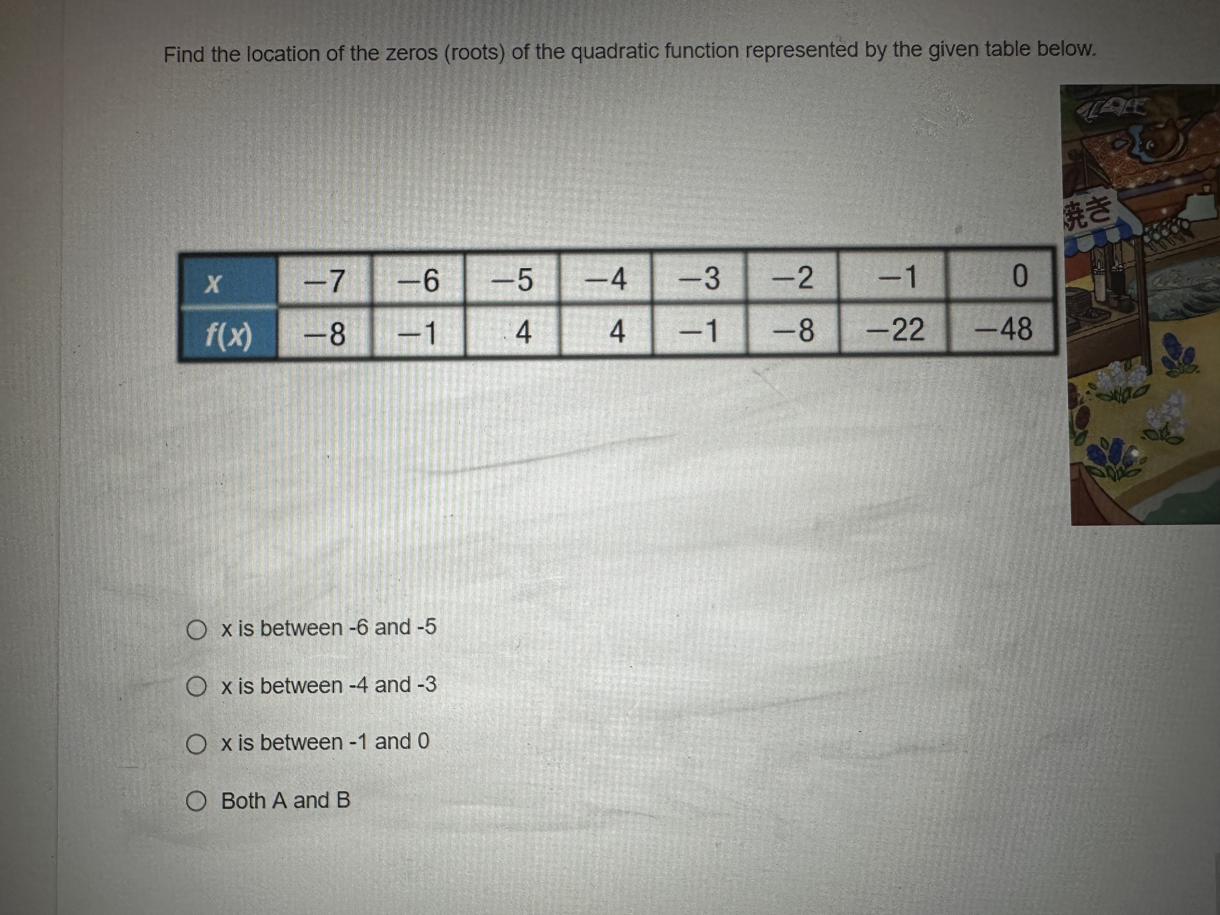 Solve the quadratic equation: x2 + 5 - -8x - 11