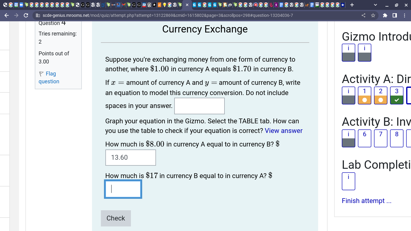 uppose you're exchanging money from one form of