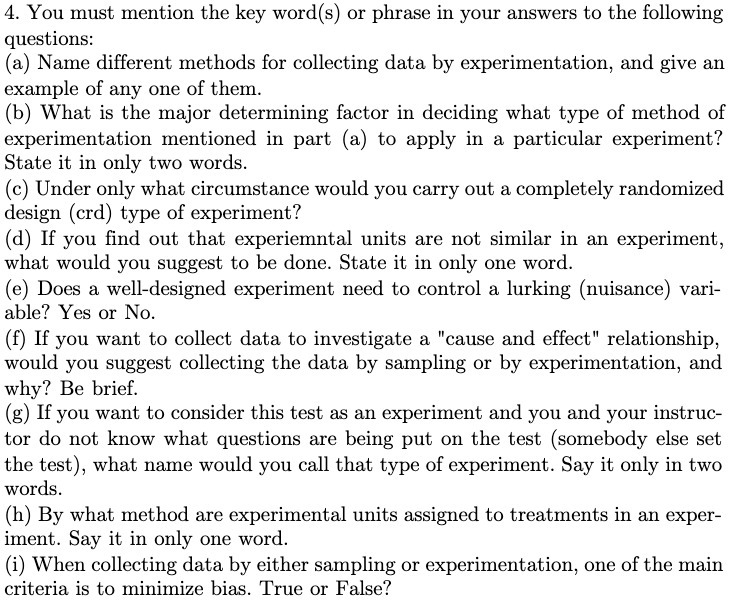 4. You must mention the key word(s) or phrase in