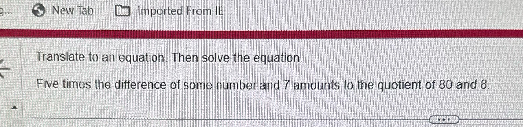 New Tab |Imported From IE Translate to an