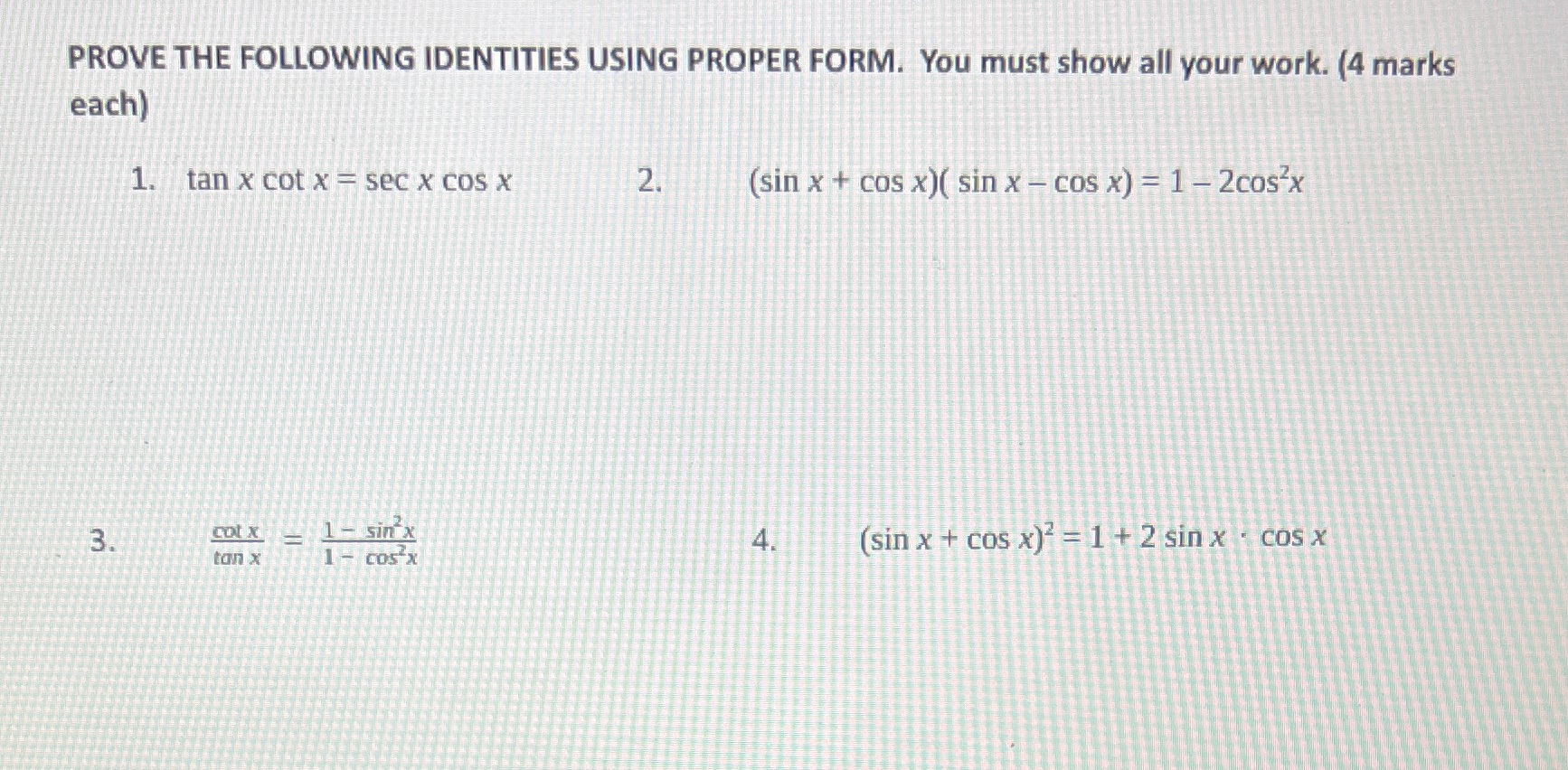 please help me with these four. thank you very