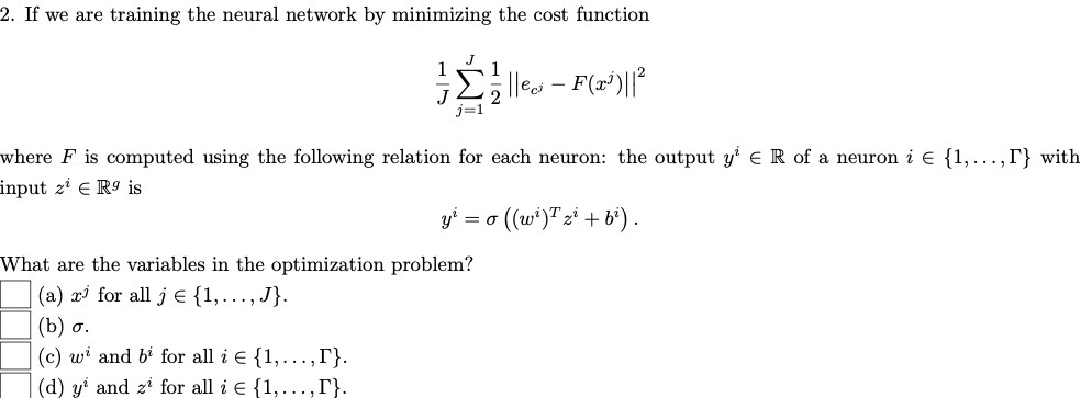 2. If we are training the neural network by