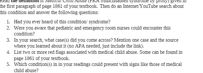 Redd ie demmillion Of Medical Child ABUSE (FRA