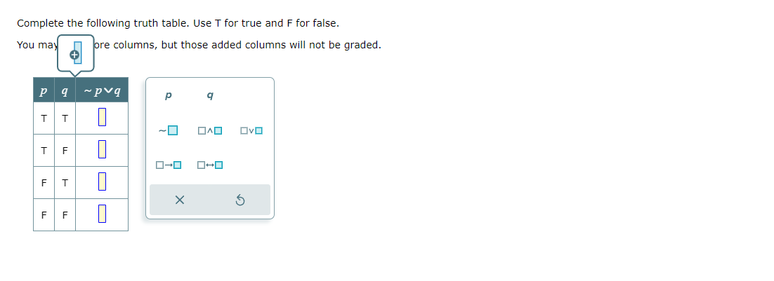 Consider statementsp and q. p: Josh is hiking.
