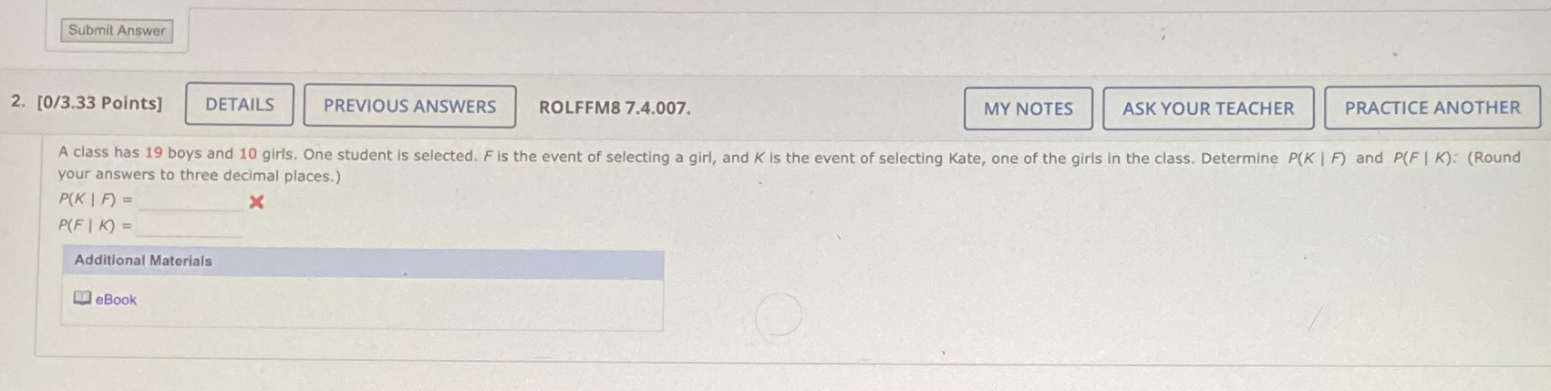 Submit Answer 2. [0/3.33 Points] DETAILS PREVIOUS