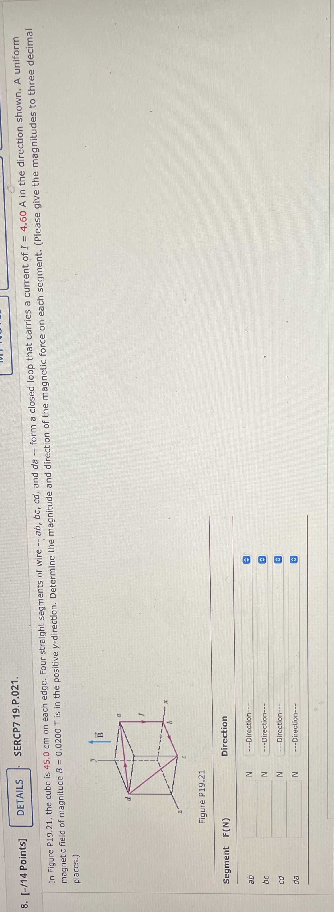 8. [-/14 Points] DETAILS SERCP7 19.P.021. In