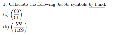 How to solve Jacobi problems 1. Calculate the