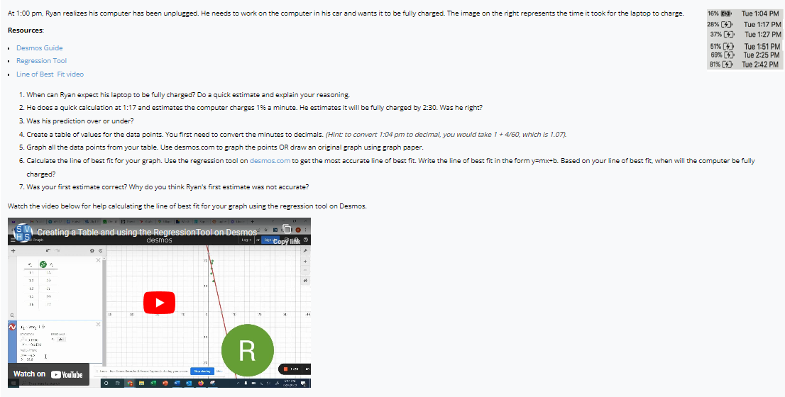 At 1:00 pm, Ryan realizes his computer has been