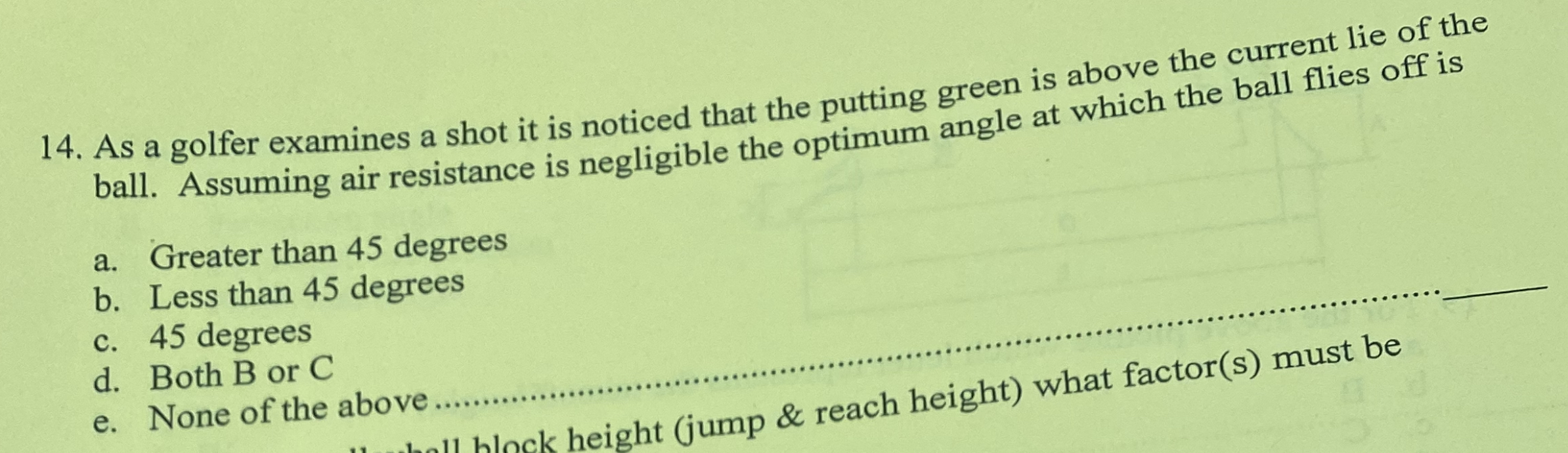 The following gait data was recorded. Event Time