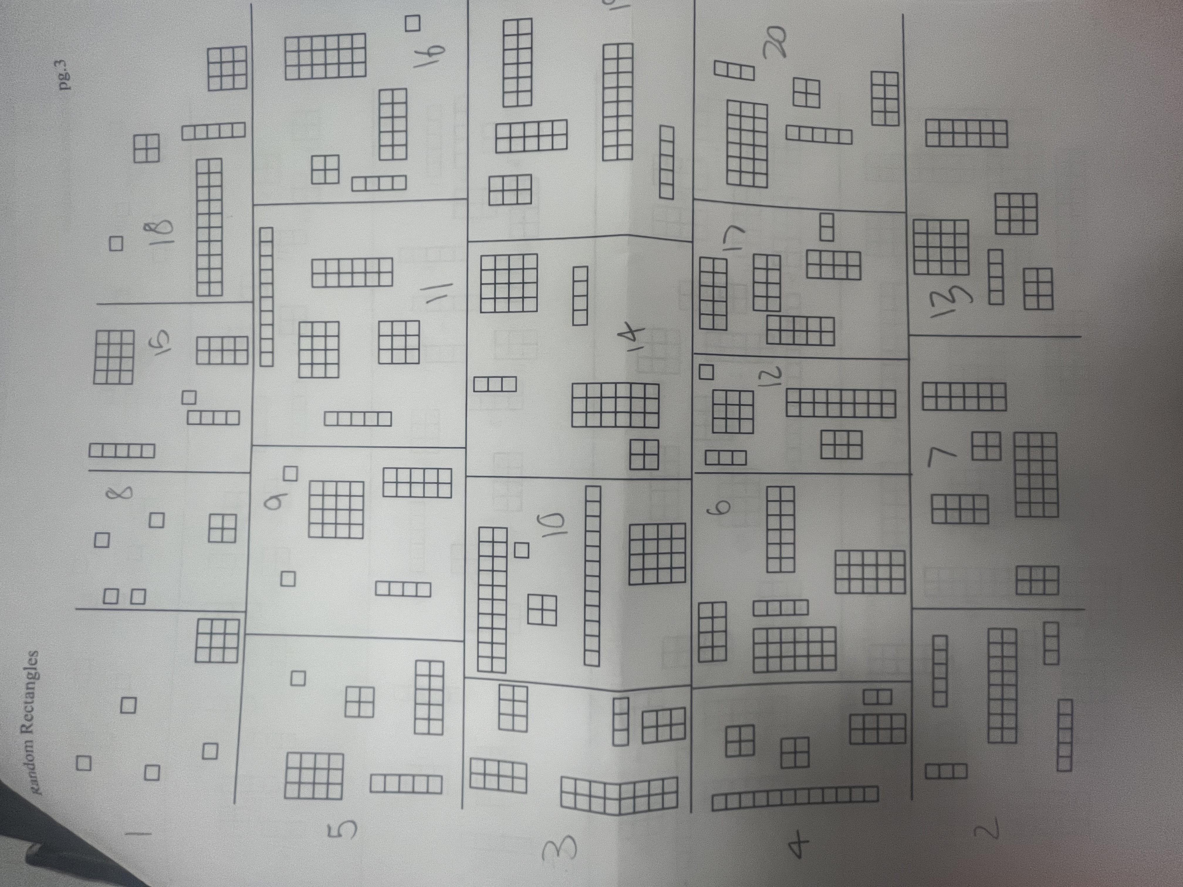 Statistics Random Rectangles Activity Judgment