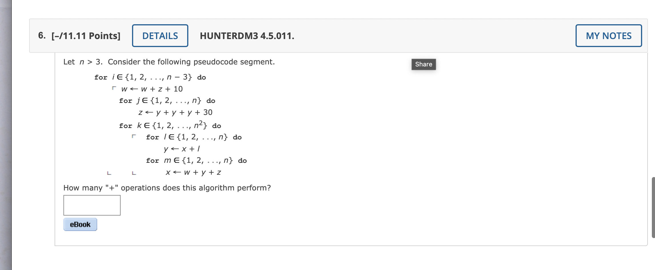 help me solve this 6. [-/11.11 Points] DETAILS