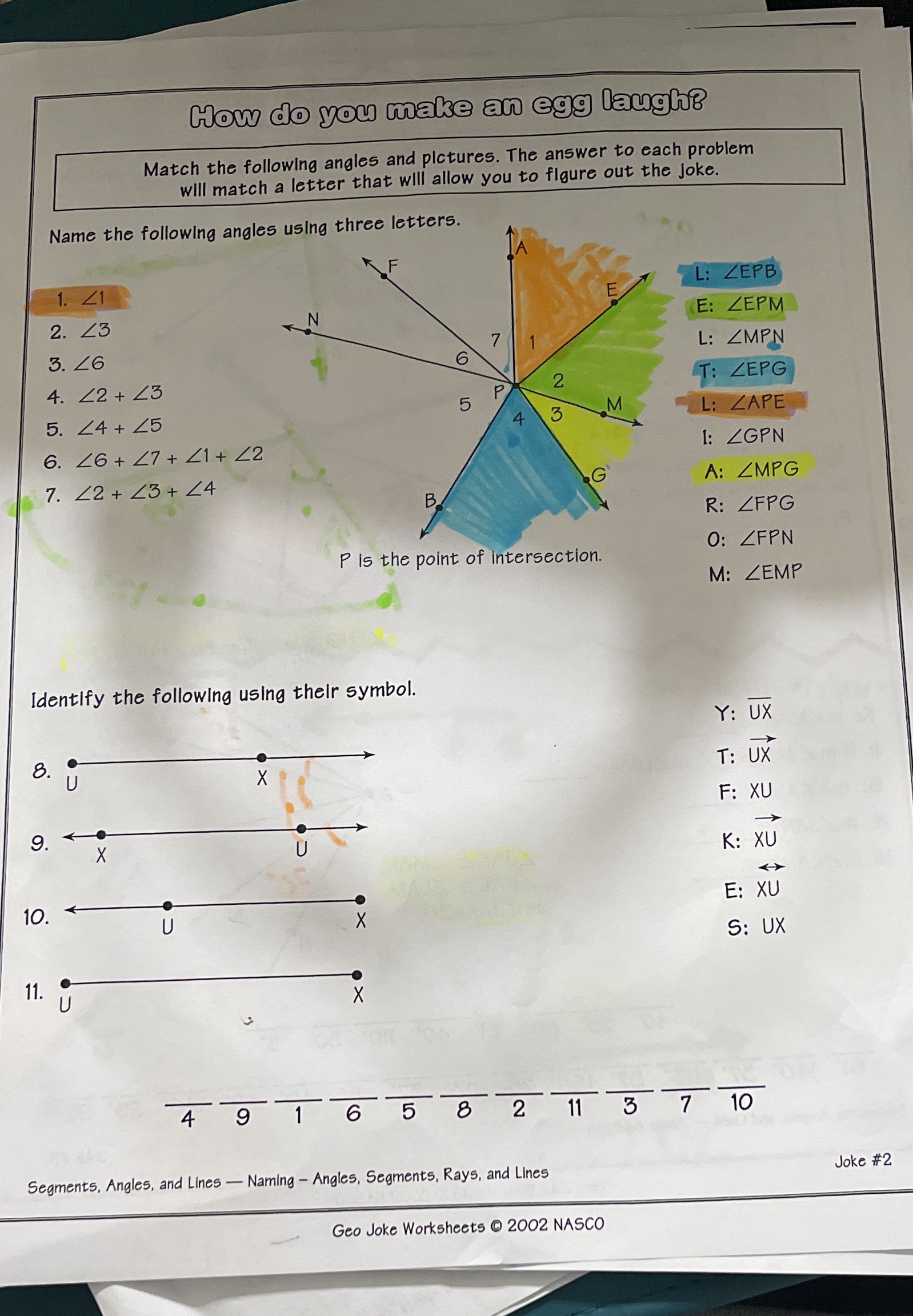How do you make an egg laugh? Match the following