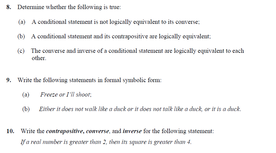 Need help with discrete math - please answer in