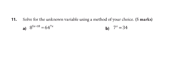 help solve this. 11. Solve for the unknown