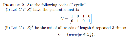Coding Theory Mathematics: where Z 4 3 has