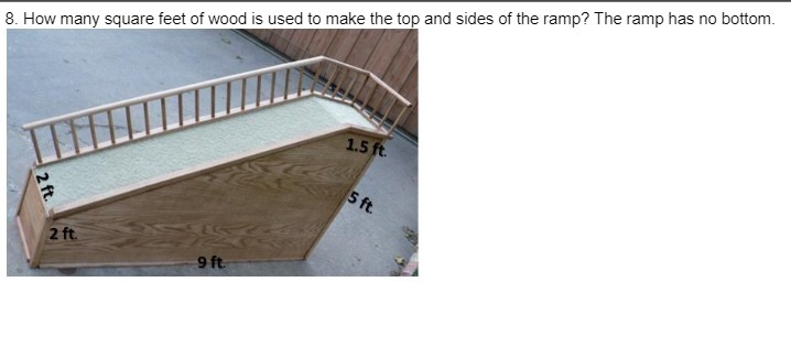 8. How many square feet of wood is used to make