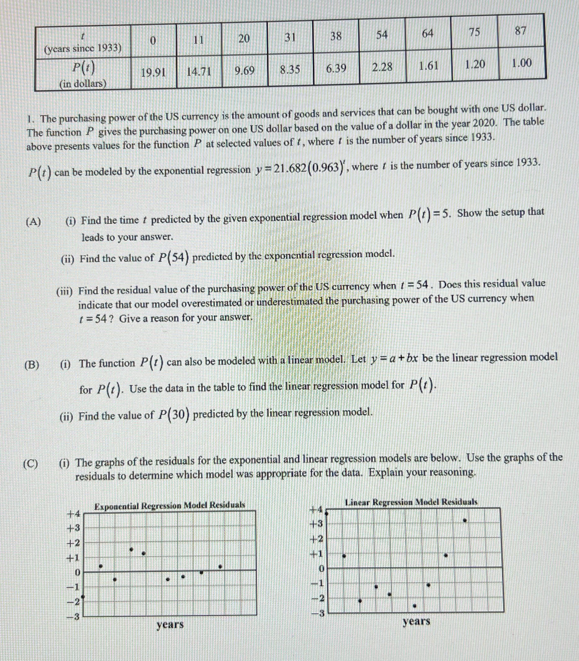 Need all work shown please ! Preferably on