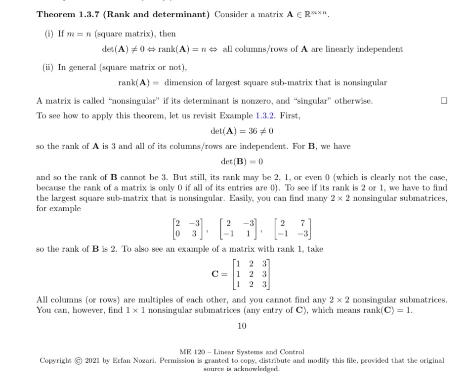 Exercise 1.3.10: Compute the rank in 2 ways: