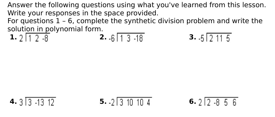 Answer the following questions using what