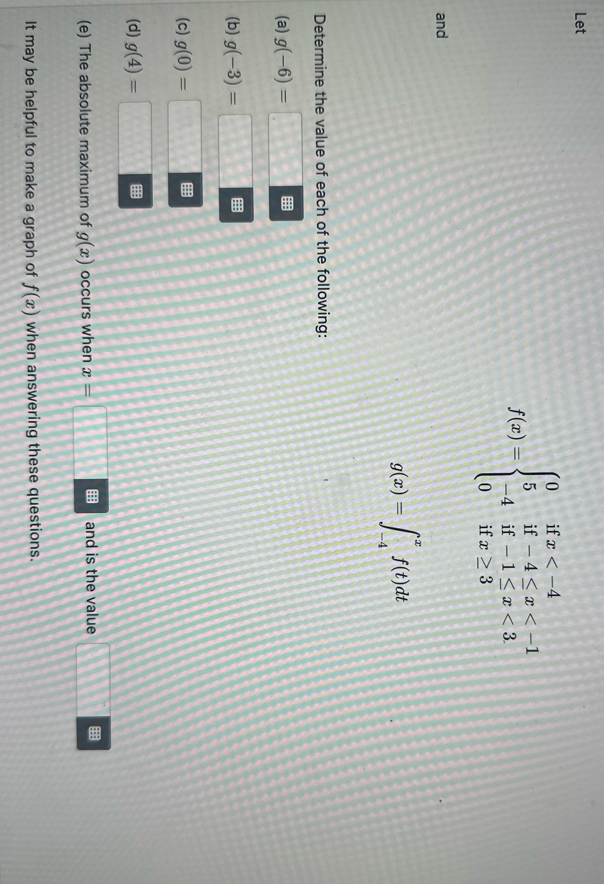 Let 8 V f (x) = 4